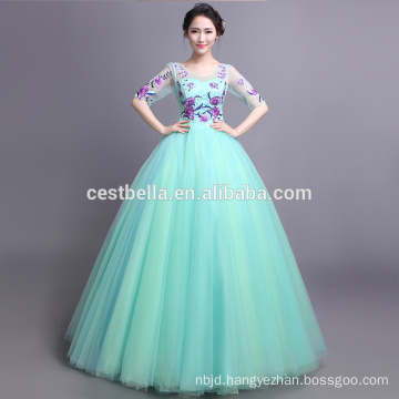 Quinceanera dresses ball gown fashionable long sleeve dresses exquisite blue wedding dress ball gown